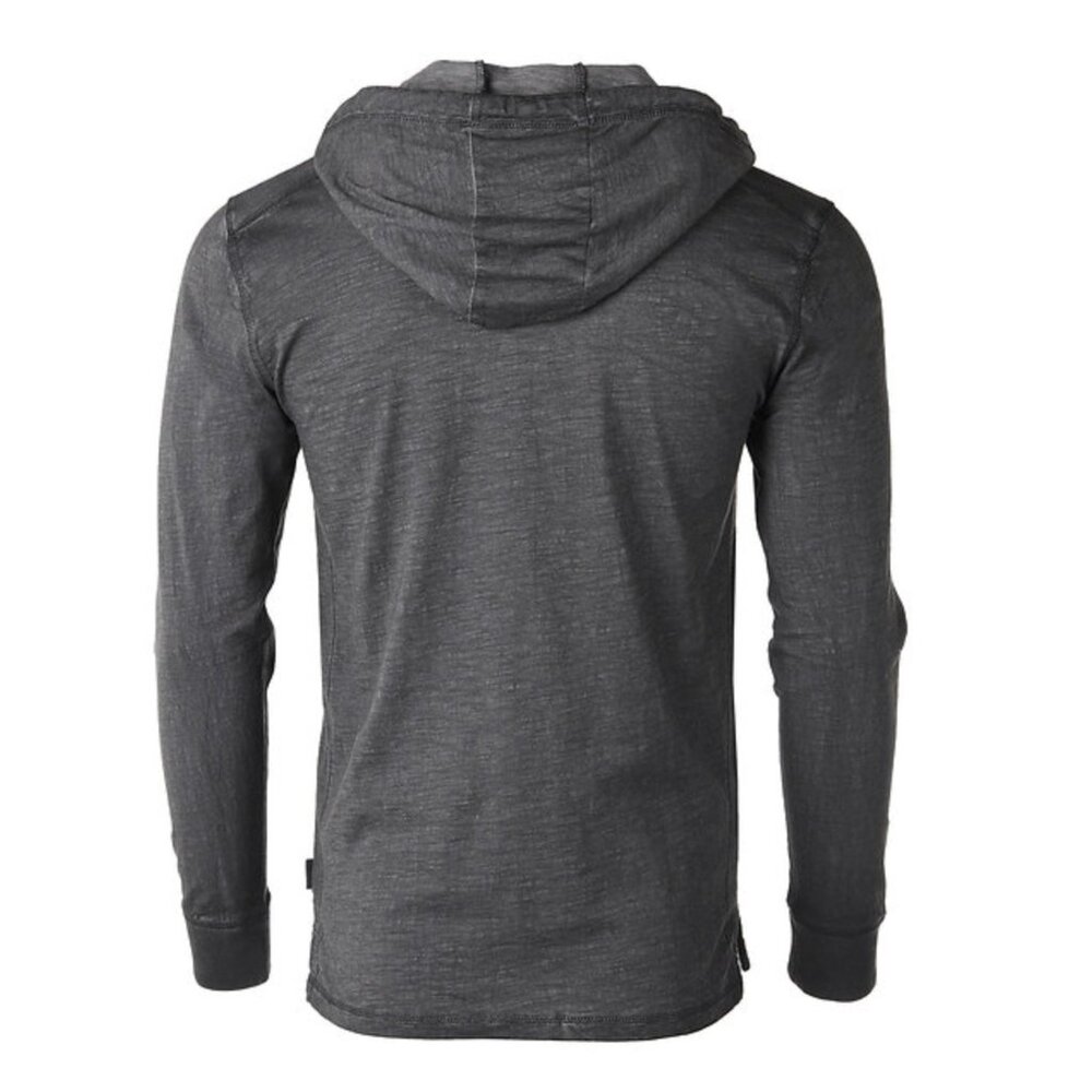NWT - Men's Long Sleeve Lightweight Fashion Hooded Henley - Picture 4 of 6
